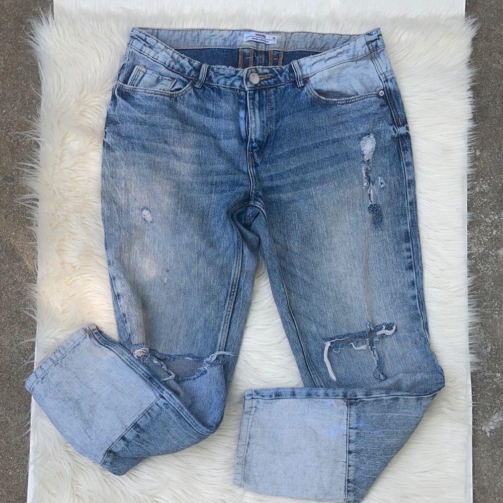 Women’s Destroyed Sinsay Two Tone Jeans Size 42